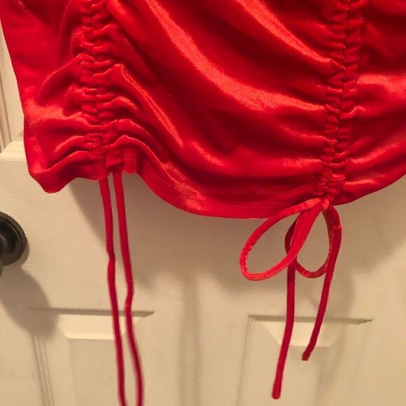 Bodycon Dress Long Sleeve Velvet Ruched Women's Wild Fable. Y2K - Picture 5 of 12